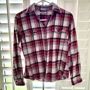 Carthartt Womens Flannel Button Down Shirt- size S